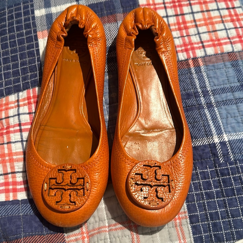 Orange Tory Burch Flats